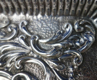 Joseph Gloster English Victorian Sterling Silver Tray Rectangular Chased #6289