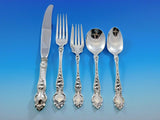 Violet by Wallace Sterling Silver Flatware Service for 8 Set 40 pcs no monograms