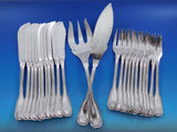 Coquille by Societe Anonyme Argental French Silverplate Fish Set 25 pieces