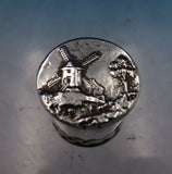 Dutch Sterling Silver Tea Caddy w/ Figural Dutch Scenes 5" x 3 1/2" x 2" (#6779)