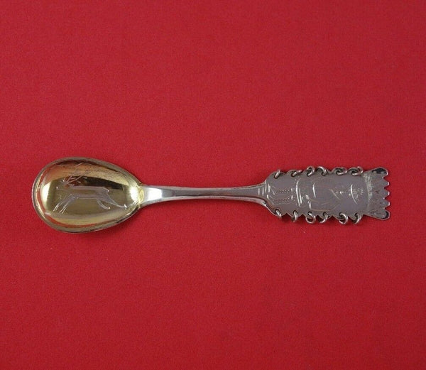 Sami Scandinavian Swedish .830 Silver Egg Spoon BC w/ Woman Reindeer and GW Bowl