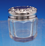 Simons Brothers Sterling Silver Glass Dresser Jar #983A 1 1/2" x 1 1/2" (#9240)