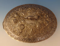 Baltimore Rose by Schofield Repousse Sterling Casserole Dish with 3D Lion #0102