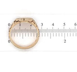 14k Gold Men's Vintage Signet Ring with Genuine Natural Diamond Accent (#J6638)