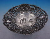 German .800 Silver Bowl Courting Couples Swags Hanau Pseudo Hallmarks (#3909)