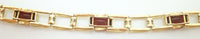 14k Gold Specialty Barrel Cut Genuine Natural Garnet Bracelet (#J2569)