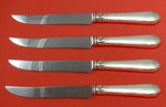 Nellie Custis by Lunt Sterling Silver Steak Knife Set Large 4pc HHWS Custom