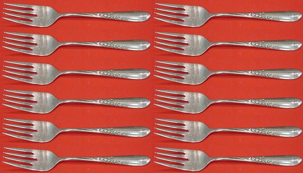Silver Wheat by Reed & Barton Sterling Silver Salad Fork Set of 12 pcs 6 3/4"