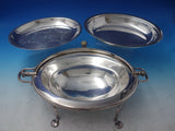 English Silver on Copper Warming Dome with Stand c. 1800 8" x 1 1/2" (#5978)