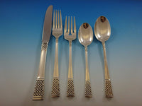 Columbine by Lunt Sterling Silver Flatware Service For 8 Set 59 Pieces