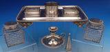 English Victorian Sterling Silver Inkwells Dobson & Sons London 1878 (#4340-2)