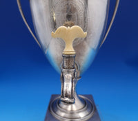 Sterling Silver Samovar w/ Square Pedestal Base Beaded Border Ball Feet (#7392)
