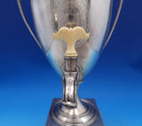 Sterling Silver Samovar w/ Square Pedestal Base Beaded Border Ball Feet (#7392)