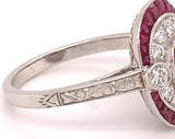 Platinum 1.78ct Genuine Natural Ruby and Diamond Ring Size 6 Jewelry (#J4860)