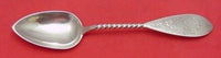 Bailey and Co Coin Silver Place Soup Spoon Twisted Bright-Cut 7 1/2"