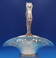 JE Caldwell Sterling Silver Fruit Basket with Swing Handle Daisy Flowers (#8415)