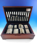 Bead Round by Carrs Sterling Silver Flatware Set Dinner for 12 Service 63 Pieces
