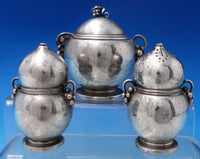 Ornamental #724 by Georg Jensen Sterling Silver Condiment Set 3pc (#7490)