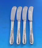 Silver Wheat by Reed and Barton Sterling Silver Butter Spreader HH Paddle Set 4