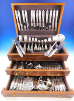 Tulipe Tulip by Boulenger French 950 Sterling Silver Flatware Service Set 214 pc