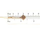 Victorian 10k Yellow Gold Genuine Natural Diamond Lavaliere Pendant (#J5546)