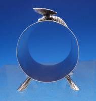 Koehler and Ritter CA Coin Silver Napkin Ring w/Twig Stand 3-D Moth Rare #7914