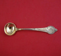 Comstock by Vanderslice Sterling Silver Salt Spoon Master Gold Washed 3 3/4"
