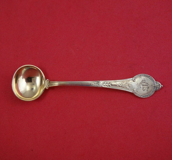 Comstock by Vanderslice Sterling Silver Salt Spoon Master Gold Washed 3 3/4"