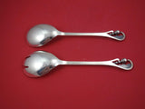 Danish Sterling by Various Makers Sterling Silver Salad Serving Set 10 1/4"