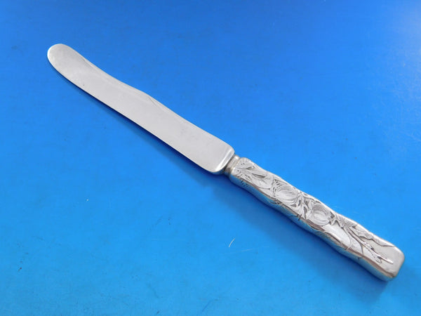 Lap Over Acid Etched by Tiffany Sterling Silver Dessert Knife HHAS Peach 7 1/4"