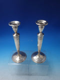 Roanoke by Gorham Sterling Silver Candlestick Pair #A12634 c.1915 10" (#5974)