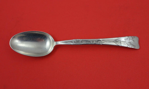 Lap Over Edge Acid Etched By Tiffany Sterling Teaspoon w/ poppies  6"