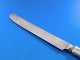 Lap Over Edge Acid Etched by Tiffany Sterling Dessert Knife HH SP w/ Seaweed