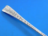 Lap Over Edge Acid Etched by Tiffany Sterling Parfait Spoon with Foliage 6"