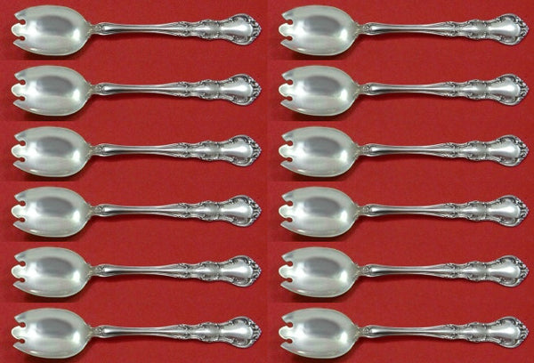 Old Atlanta by Wallace Sterling Silver Ice Cream Dessert Fork Custom Set 12 pcs