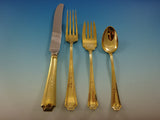 Colfax by Durgin-Gor Sterling Silver Flatware Service 12 Set Vermeil Gold 48 Pc