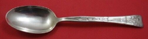 Lap Over Edge Acid Etched by Tiffany Sterling Silver Teaspoon w/ Flowers 6"