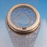 G.H. James and Co English Victorian Sterling Silver Cut Glass Dresser Jar #9247
