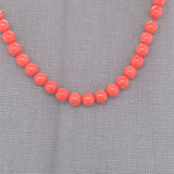 Genuine Natural Ox Blood Red Coral Bead Necklace 5mm Beads w/ 14k Clasp (#J6982)