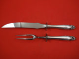 King Christian by Wallace Sterling Silver Steak Carving Set 2pc HH WS Vintage
