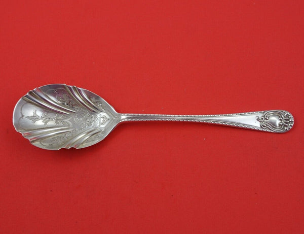 Josiah Williams and Co English Victorian Sterling Silver Preserve Spoon Fluted