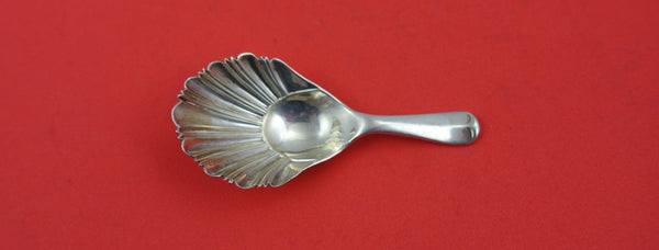 English Estate Sterling Silver Tea Caddy Spoon shell bowl Sheffield  3 3/8"