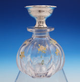 Etruscan by Gorham Sterling Silver Glass Perfume Bottle w/ Decals #D5737 (#9102)
