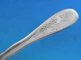 Lap Over Edge Acid Etched by Tiffany Sterling Dinner Fork 3 Leaf Clovers 7 7/8"