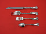 New Kings By Roden Canadian Sterling Silver Dinner Size Place Setting(s) 4pc