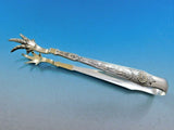 Japanese by Gorham Sterling Silver Ice Tong Gold Washed 6 1/4" Antique Server