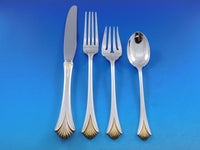 Regency Shell Gold by Lunt Sterling Silver Regular Size Place Setting(s) 4-pc