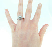 14k Grey 9.75mm Tahitian Pearl Ring (#J5010)