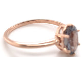 14k Rose Gold 1.76 Carat Grey Genuine Natural Spinel Solitaire Ring (#J7152)