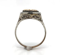10k White Gold Filigree Ring Park College Parkville, MO Size 4.75 (#J6303)